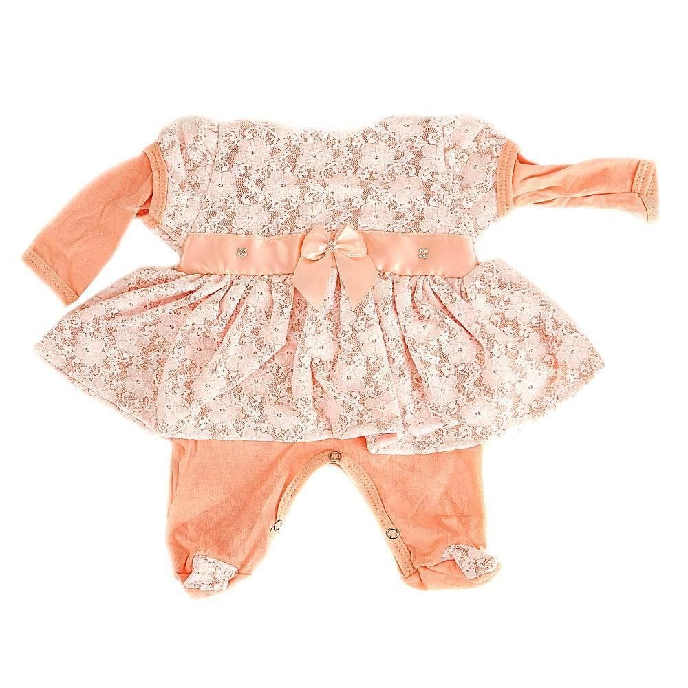 Conjunto de Roupa de Luxo Salmão - 5 peças - RN 0-1 Mês