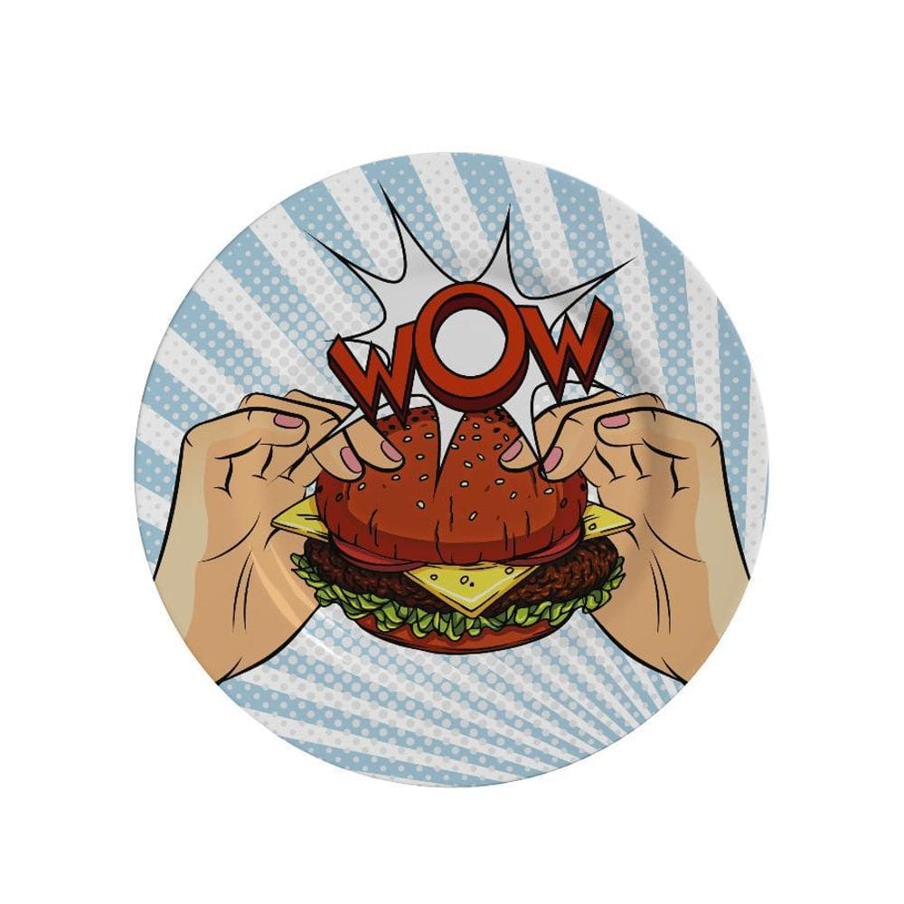 Prato De Sobremesa Burger Collection Cerâmica Alleanza