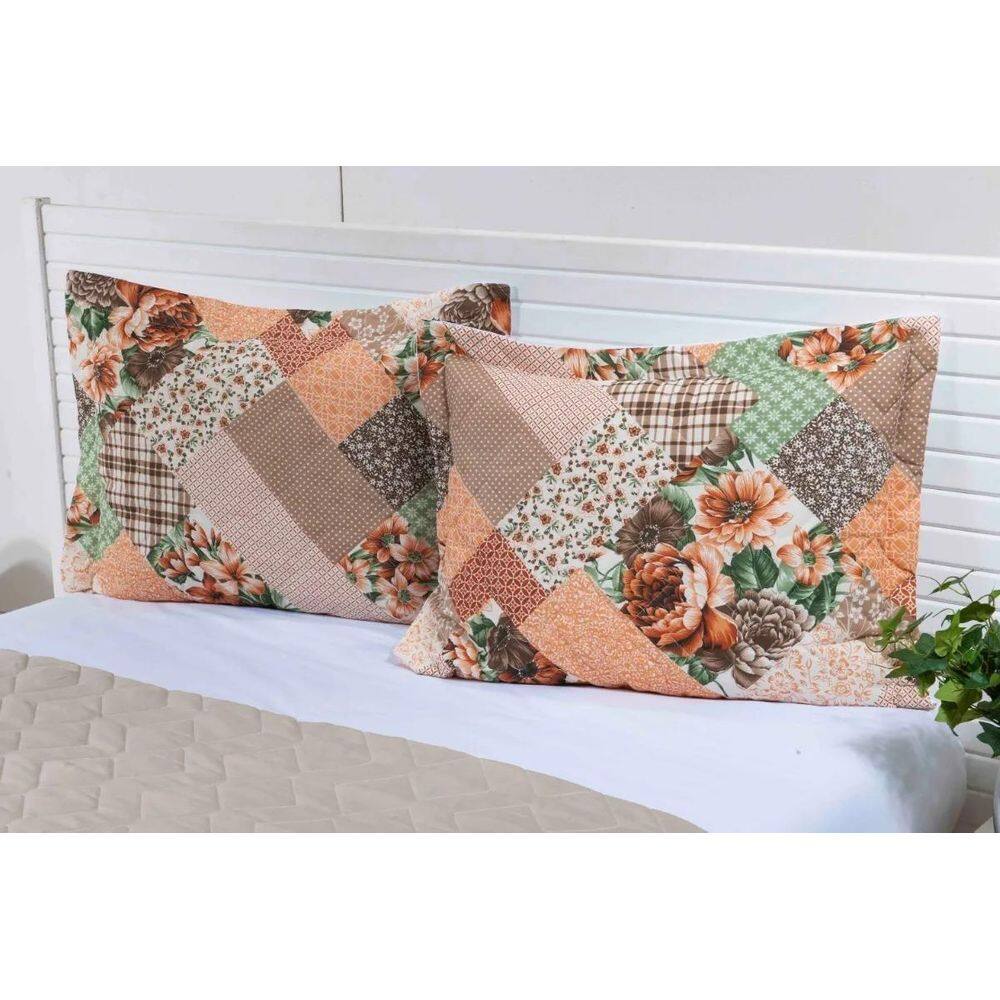 Kit 2 Porta Travesseiro Avuls Matelado Patchwork 70X50