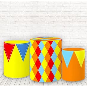 Trio De Capas Cilindros 3D Sublimado Circo Fcc-441