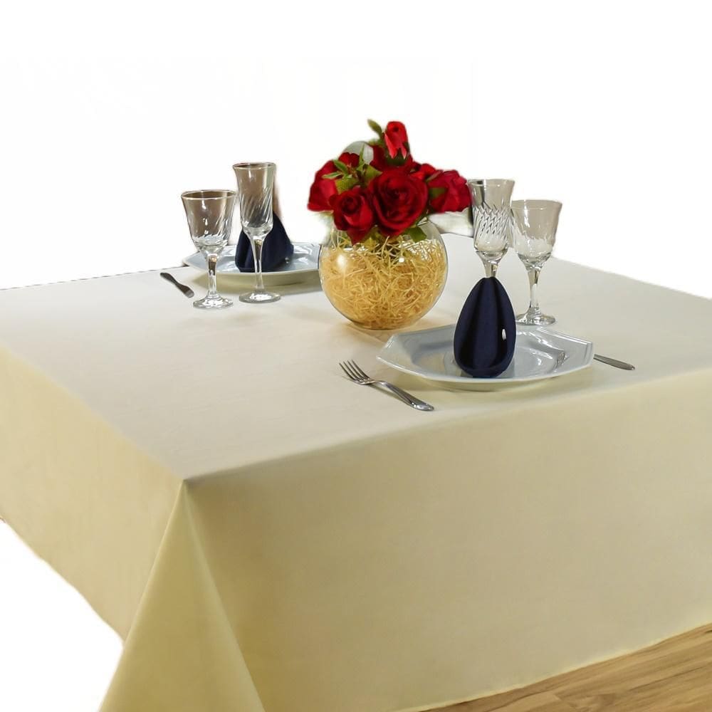 Toalha Mesa Posta 6 Cadeiras Oxford Lisa 2,00M X 1,40M Palha