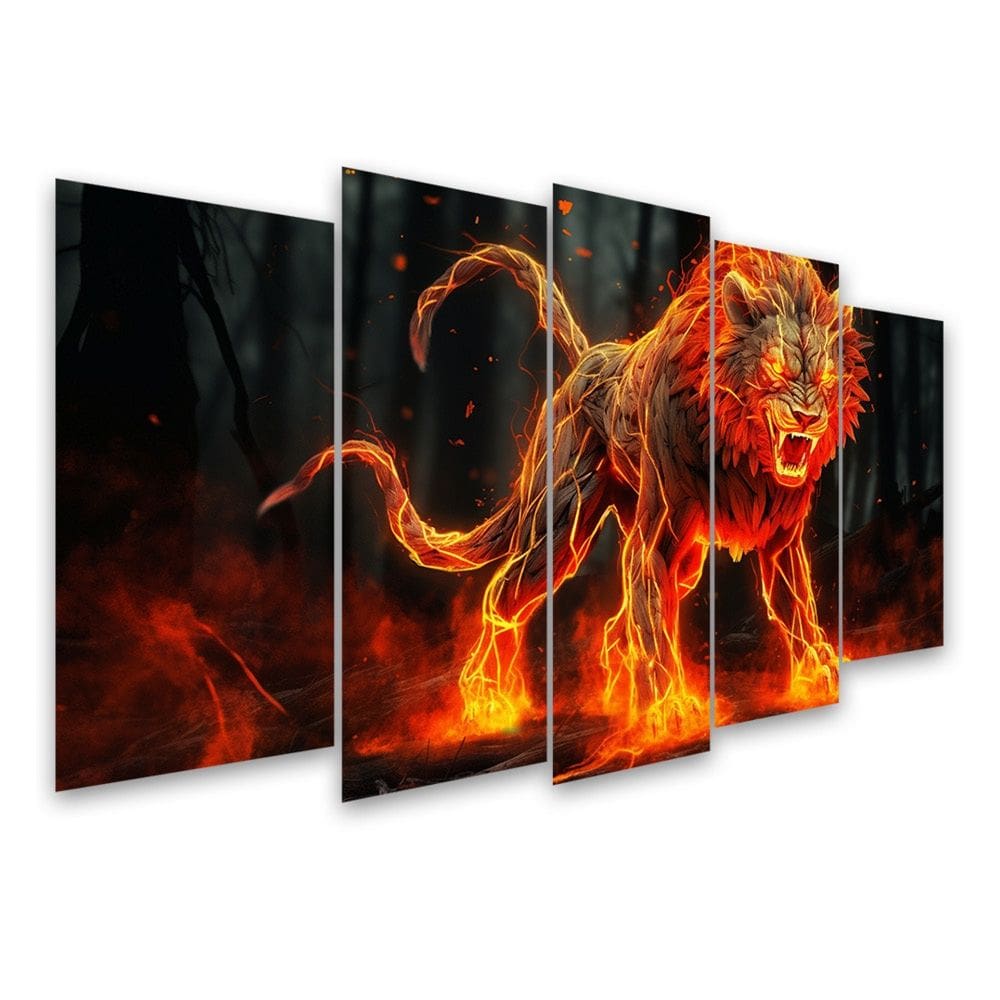 Kit Quadro Decorativo Animais Para Sala de Estar 78x42cm A157 - Pallazio