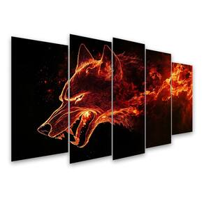 Kit Quadro Decorativo Animais Para Sala de Estar 108x60cm - Pallazio