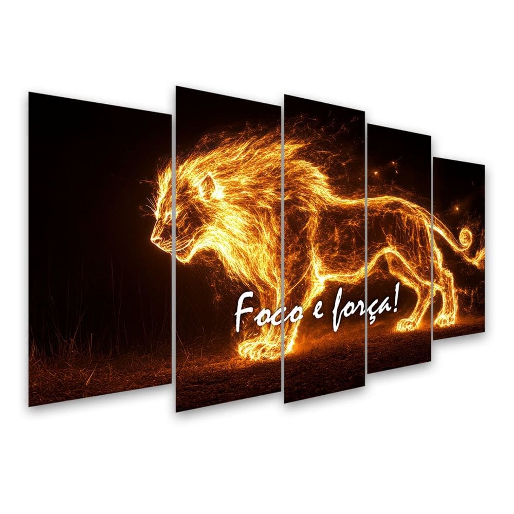 Kit Quadro Decorativo Animais Para Sala de Estar 78x42cm A121 - Pallazio