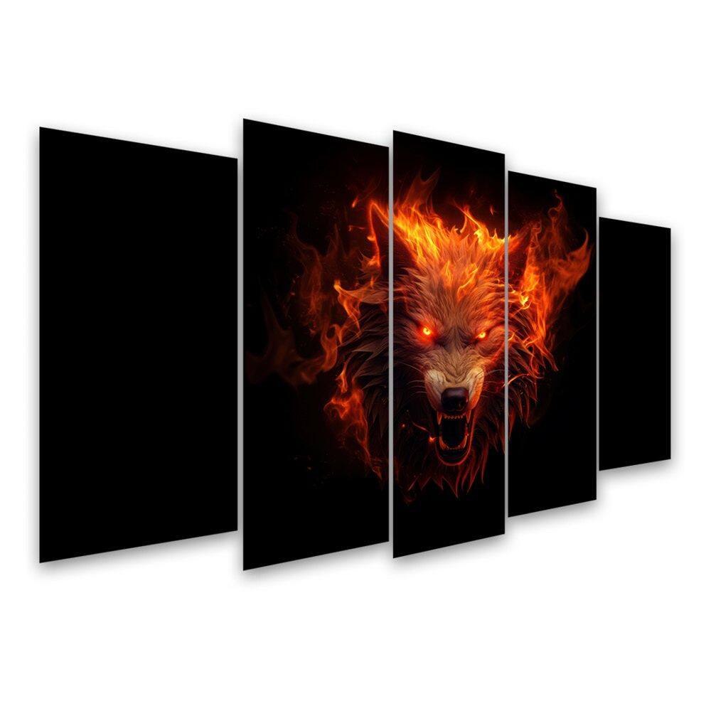 Kit Quadro Decorativo Animais Para Sala de Estar 78x42cm A193 - Pallazio