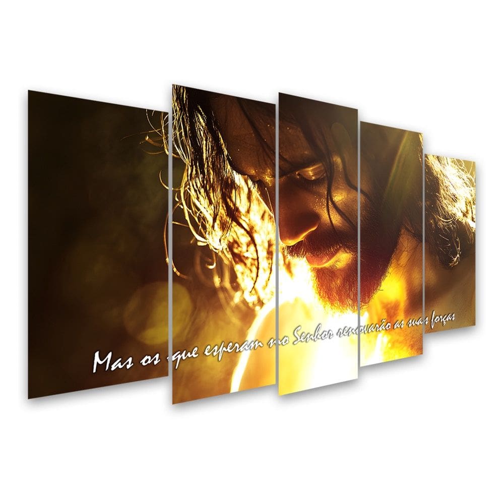 Kit Quadro Decorativo Religioso Para Sala de Estar 88x48cm A37 - Pallazio