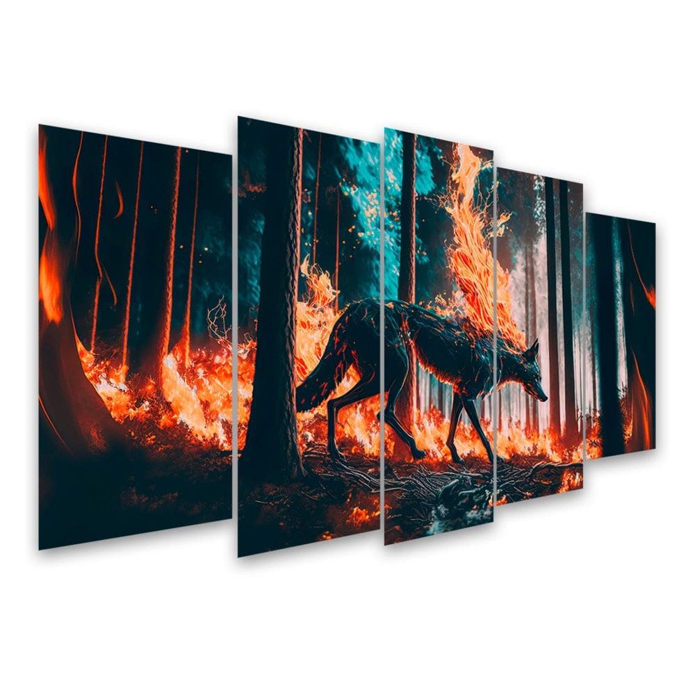 Kit Quadro Decorativo Animais V2 Para Sala de Estar 108x60cm A13 - Pallazio