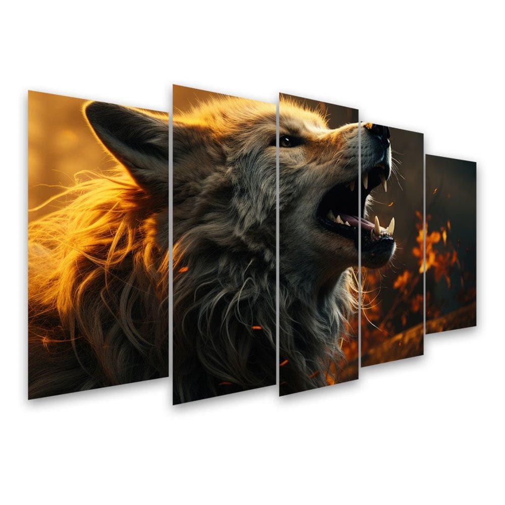 Kit Quadro Decorativo Animais V2 Para Sala de Estar 158x90cm A97 - Pallazio