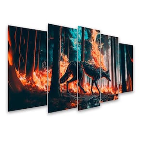 Kit Quadro Decorativo Animais V2 Para Sala de Estar 88x48cm A13 - Pallazio