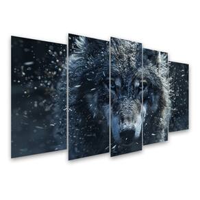 Kit Quadro Decorativo Animais V2 Para Sala de Estar 158x90cm - Pallazio