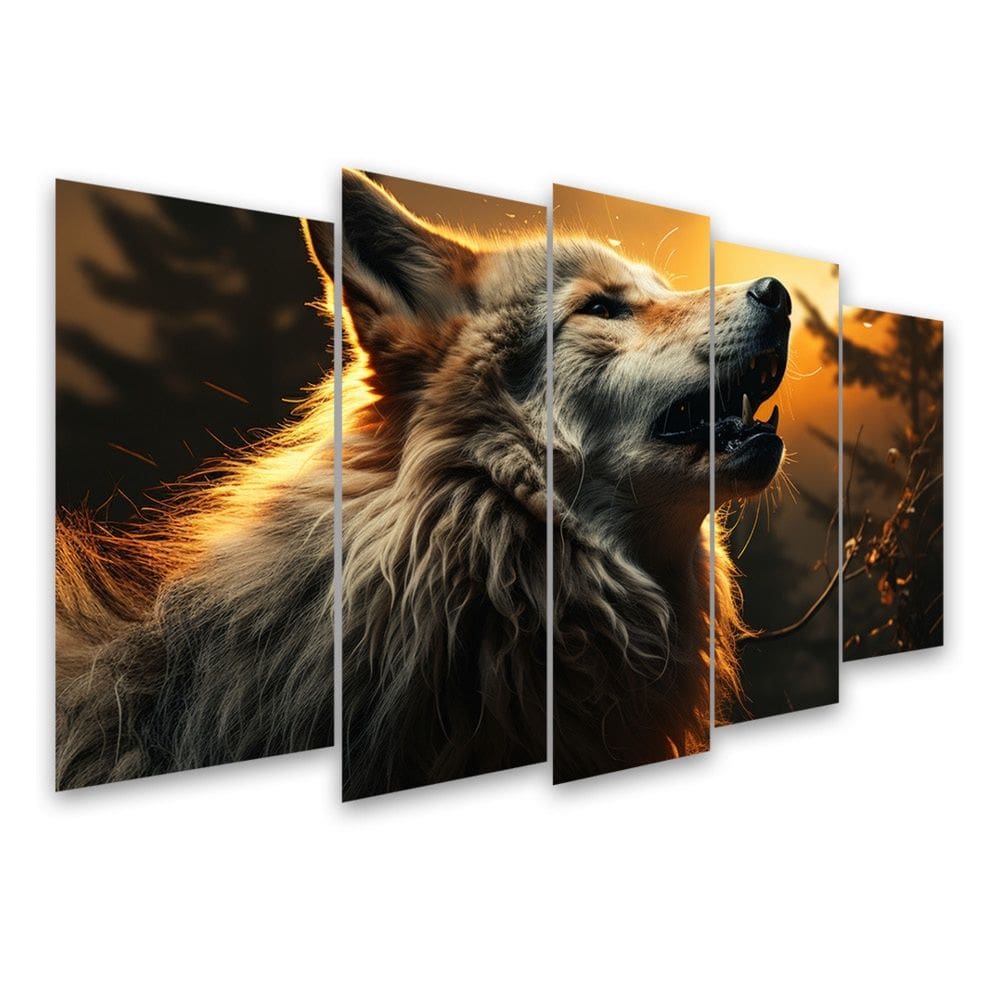 Kit Quadro Decorativo Animais V2 Para Sala de Estar 108x60cm A91 - Pallazio
