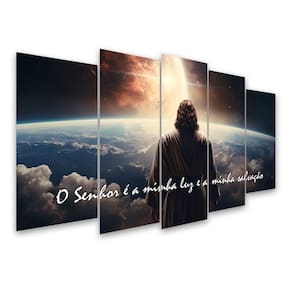Kit Quadro Decorativo Religioso Para Sala de Estar 128x72cm A31 - Pallazio