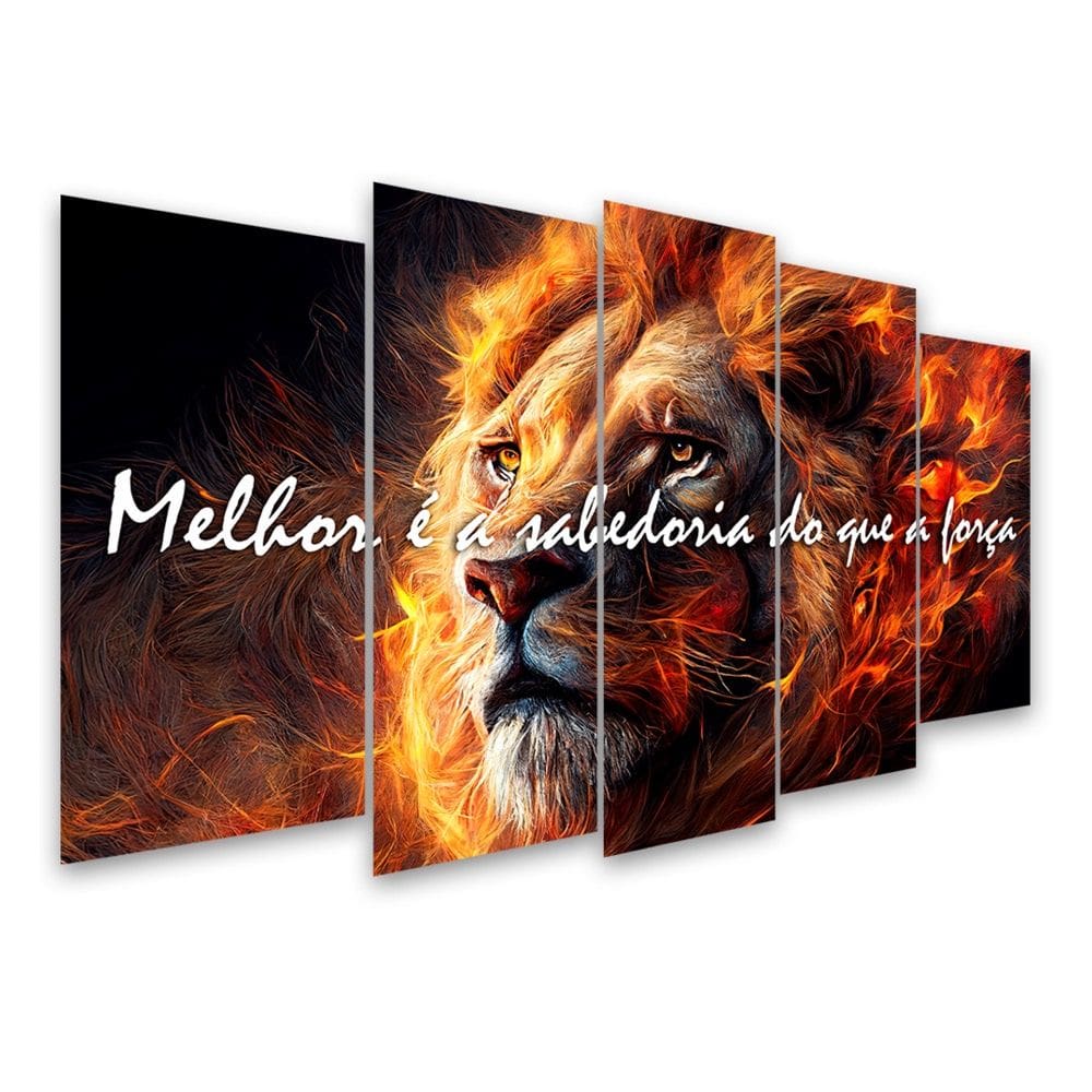 Kit Quadro Decorativo Animais Para Sala de Estar 128x72cm A109 - Pallazio
