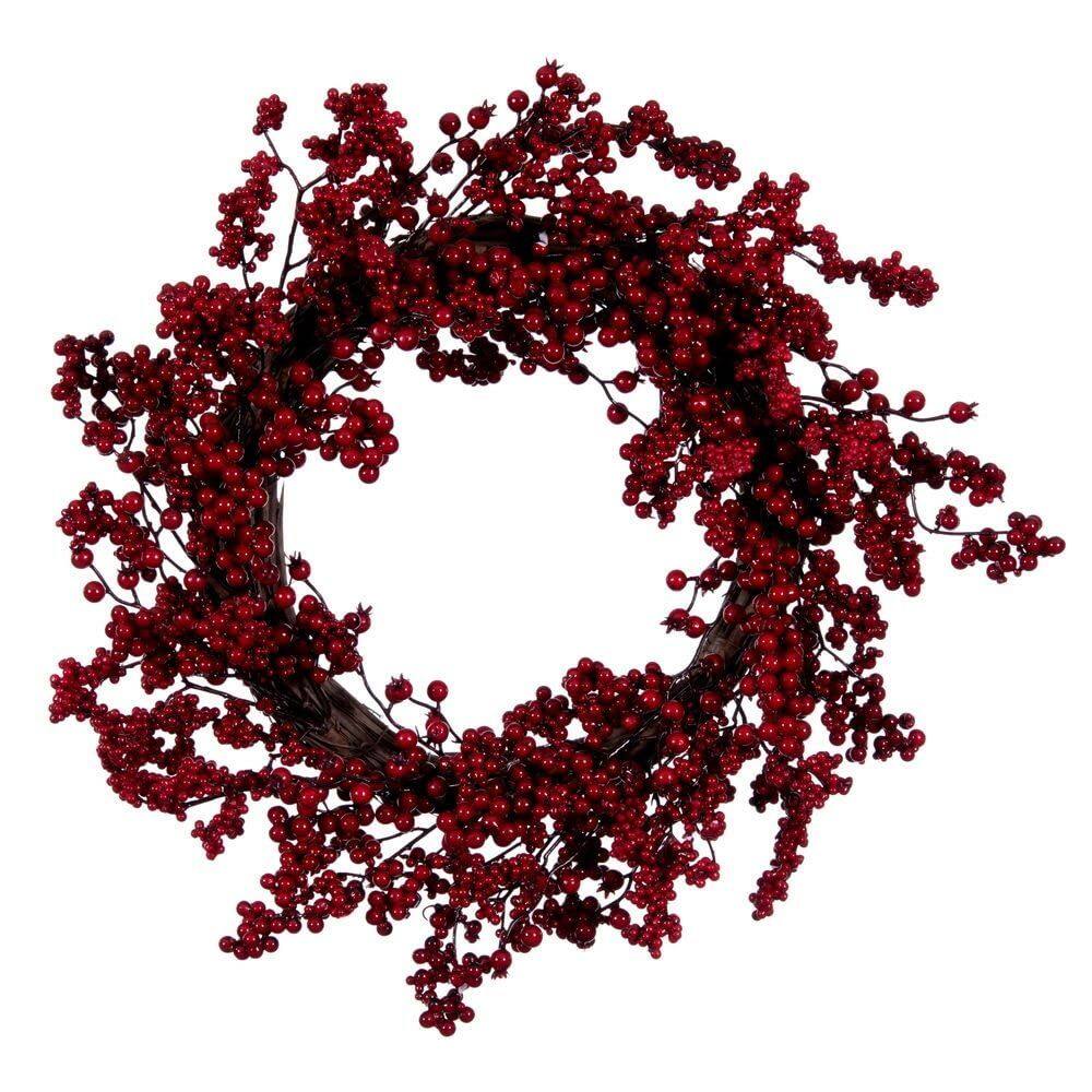 Coroa de Natal Vickerman 24cm Artificial Red Berry