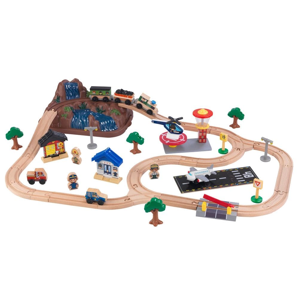Conjunto de trem KidKraft Bucket Top Mountain com 61 peças de 3 anos ou mais
