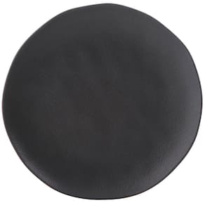Prato Raso 26,5cm Cerâmica Orgânico Preto Matte Avulso Mesa Posta Jantar Porto Brasil