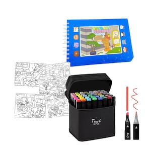 Canetinhas 48 Cores Livro De Pintar Desenho Ursinho Fofo 100 Paginas Estojo Pintura Hobbie Divertido Relaxante