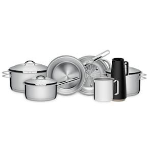 Jogo Panelas Tramontina Inox 7 Peças Fundo Triplo