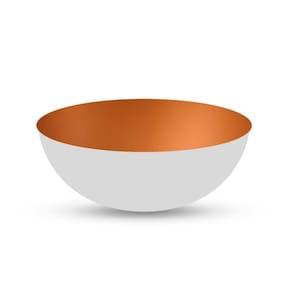 Cuba p/ Pia de Banheiro de Sobrepor BN3675 33cm Cobre/Branco - Tecno Mobili
