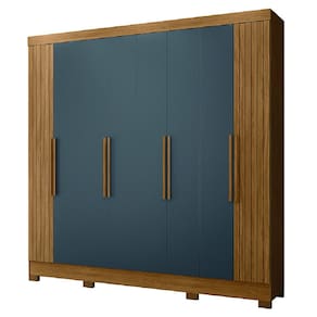 Guarda Roupas Casal Ripado 8 Portas 4 Gavetas Diamante Moval