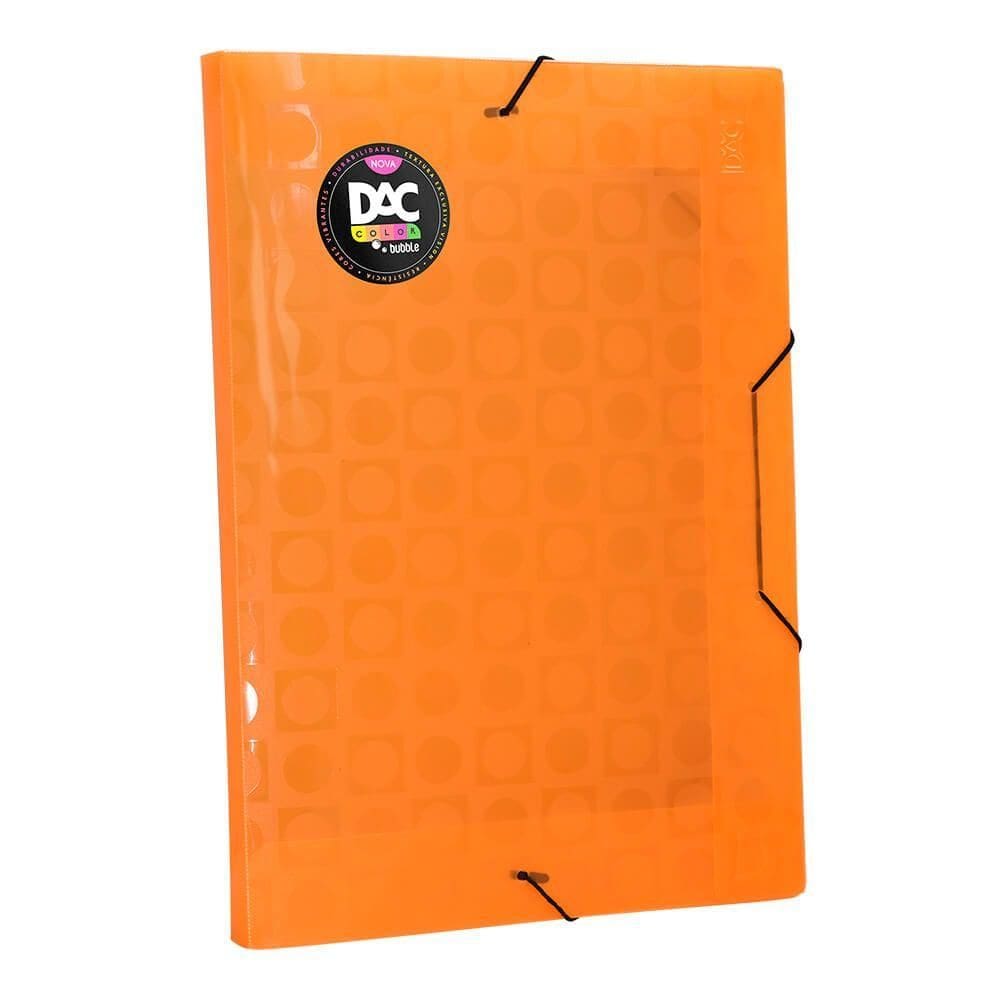 Pasta Aba Elástica Ofício 20mm Bubble Laranja 902PP-LR - Dac