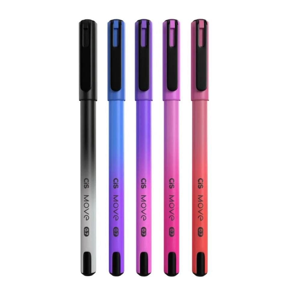 Caneta Esferográfica 0,7mm Move 05 Cores - Cis