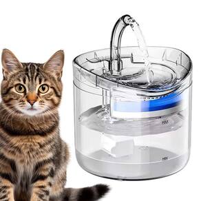 Fonte Bebedouro Agua Gato Pet Cachorro Gatinho 2 Litros Transparente Silenciosa Usb Automatica Animais Estimaçao