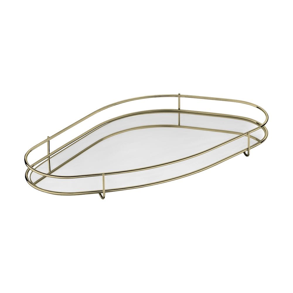 Bandeja Hara Fence Orgânica Base Espelhada 41 x 23 Cm