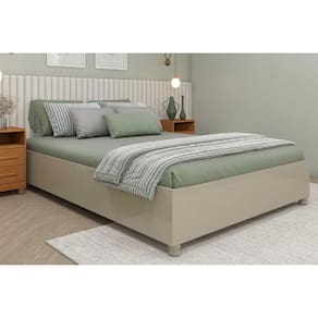 Cama de Casal Mônaco Off White - Tcil Móveis