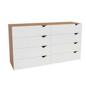 Cômoda de Quarto Porto c/ 8 Gavetas Freijo/Branco - Politorno