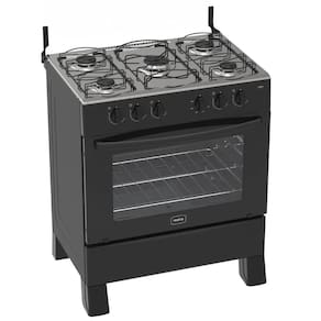 Fogão 5 Bocas Preto Hera com Forno 94 L Realce