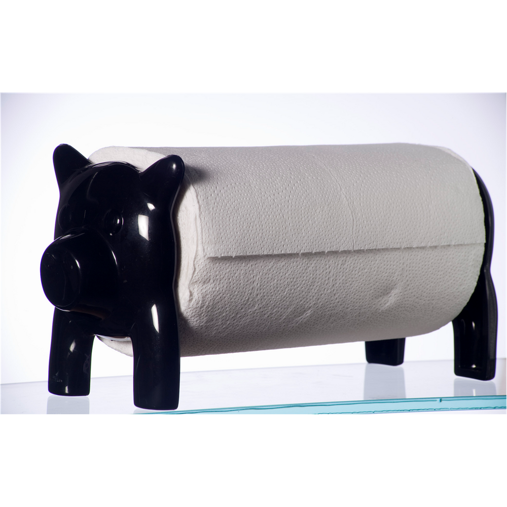 Porta rolo de Papel-Toalha PORQUINHO ICO Preto - IKKO