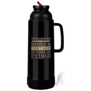 Garrafa Térmica Com Flip Para Chimarrão E Terere 1 Litro