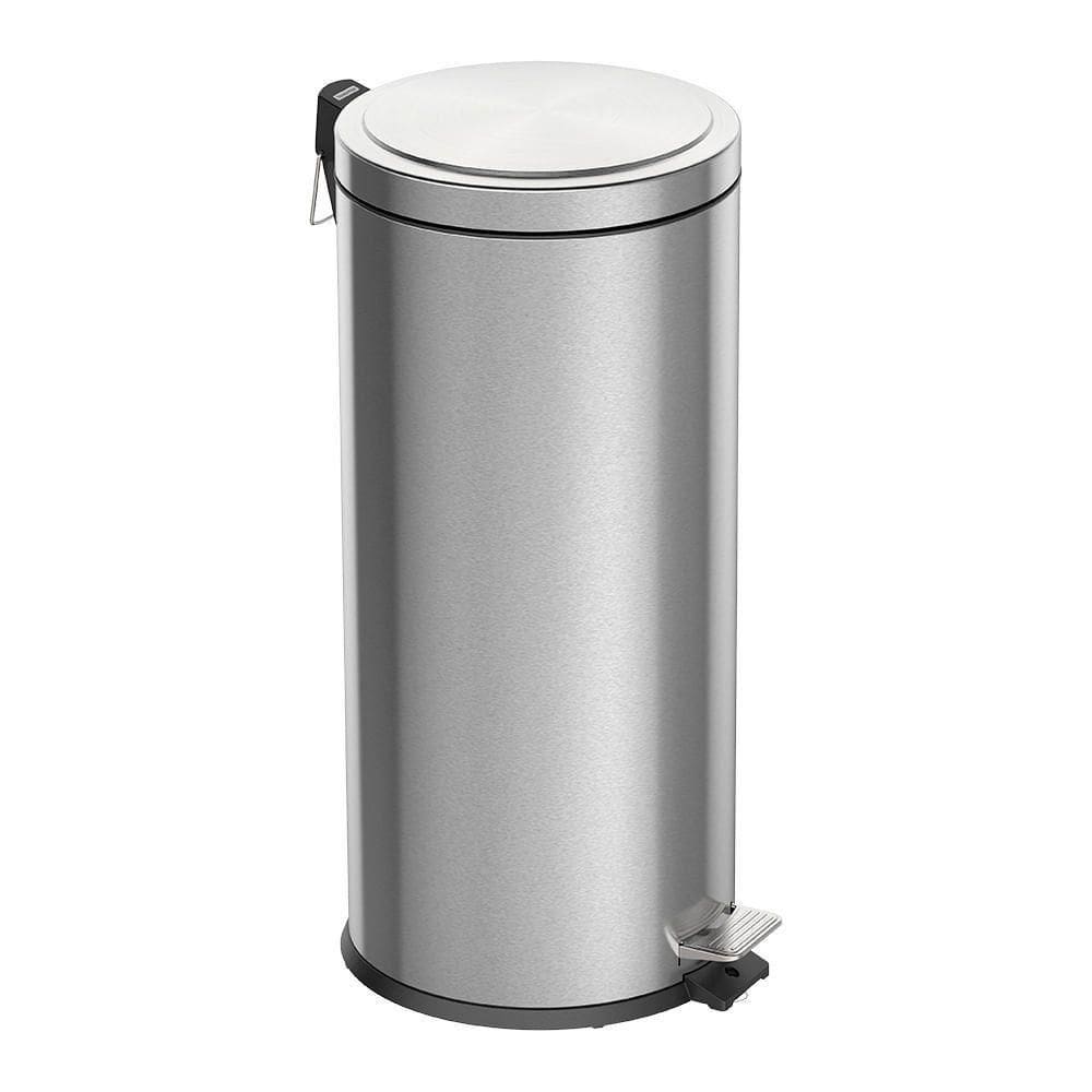 Lixeira Tramontina Brasil Plus Com Pedal 30l Redonda Inox Acetinado Aço Inox Acetinado