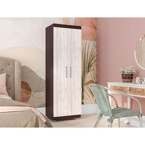 Armário Multiuso Sabrina Com 2 Portas E 5 Prateleiras Castanho-avelã