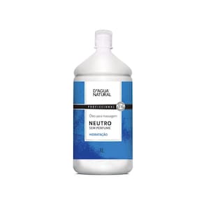 Óleo Massagem Corporal D`Agua Natural Neutro Hidratação Sem Perfume 1L