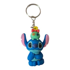 Chaveiro Emborrachado Personagem Disney Stitch 3D Super Fofo | Pingente | Lembrancinha | Colecionavel | Mochila | Bolsa