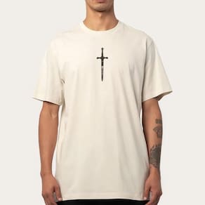 Camiseta MCD Cavaleiro Guerra Espada WT25 Creme Arcanjo