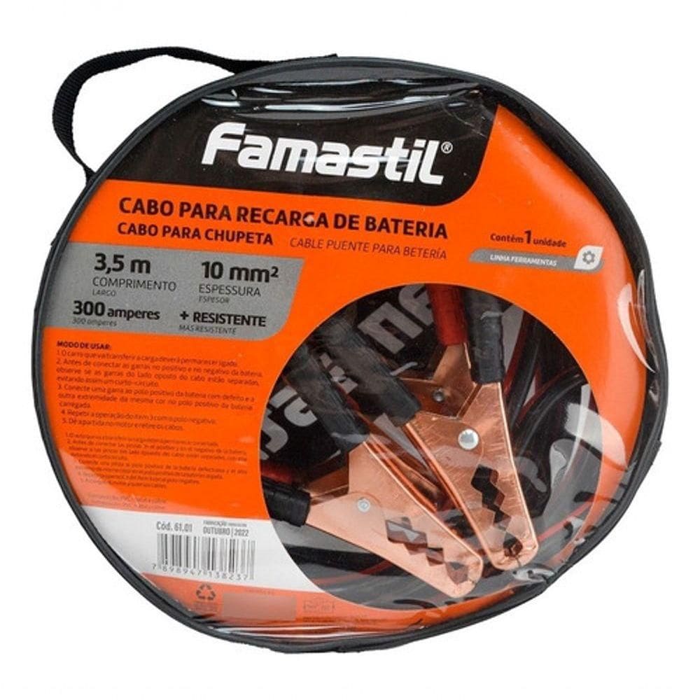 Cabo De Carga Para Bateria Chupeta 3,5m Famastil