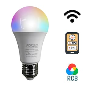Kit 2 Lâmpada Inteligente Rgb 9w Wifi Smart Color Bivolt Foxlux