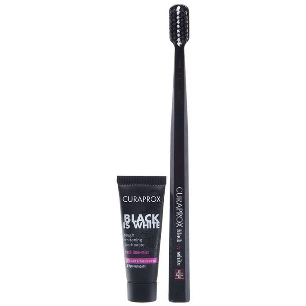 Escova Dental Ultra Macia + Creme Dental Black Is White 10Ml