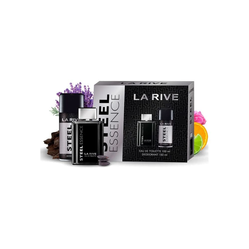 Kit La Rive Steel Essence Masculino Edt 100ml + Desodorante
