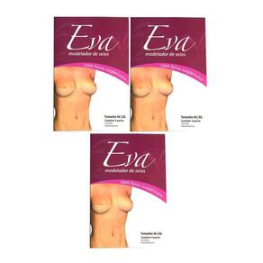 Kit 3Modeladores De Seios Faixa Suspensora 9 Pares Eva 46/gg