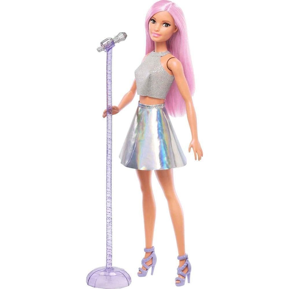Barbie Profissões Pop Star com Microfone - Mattel