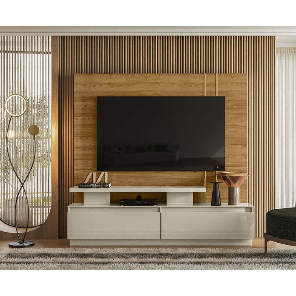 Home Theater New Apolo Para TV até 75`` Polegada - Cumaru/Opala Madetec