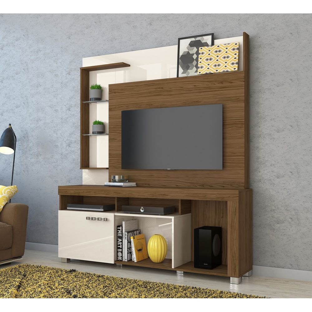 Home Theater Ícaro 160m para TV`s até 50 Polegadas - Naturale/Off White Madetec
