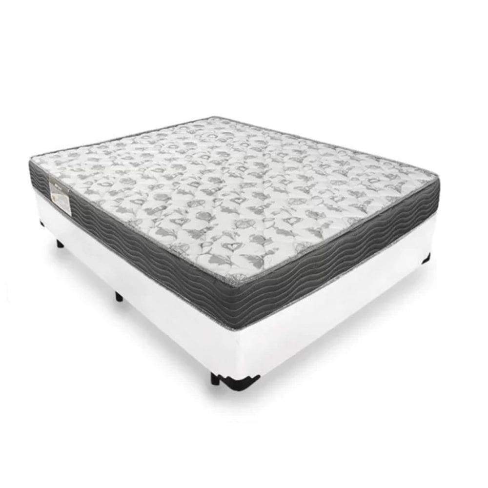 Cama Base Casal Branco Colchão ISO 100 D33 - Ortobom