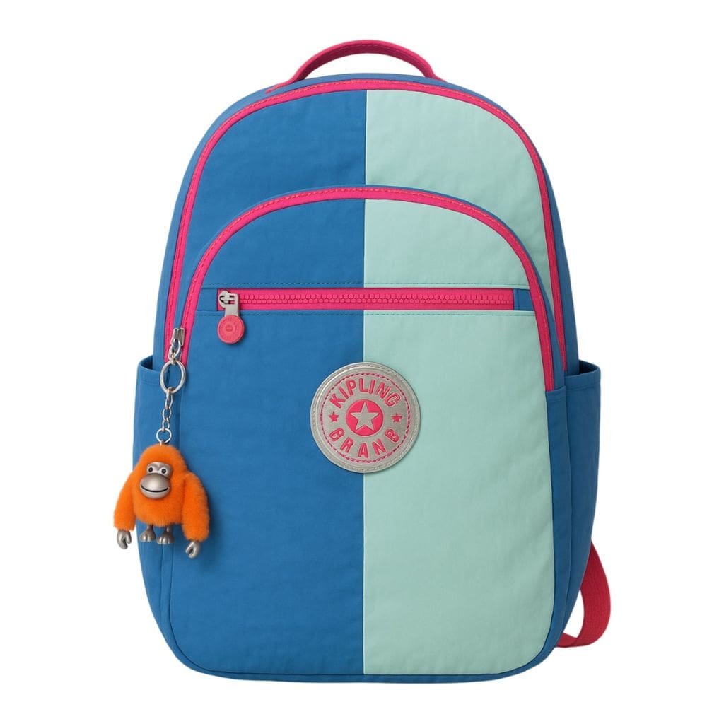 Mochila Kipling Seoul XL C/ Porta Notebook Azul Chromapop
