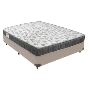 Cama Base Box Casal Bege Colchão ISO 100 D33 - Ortobom