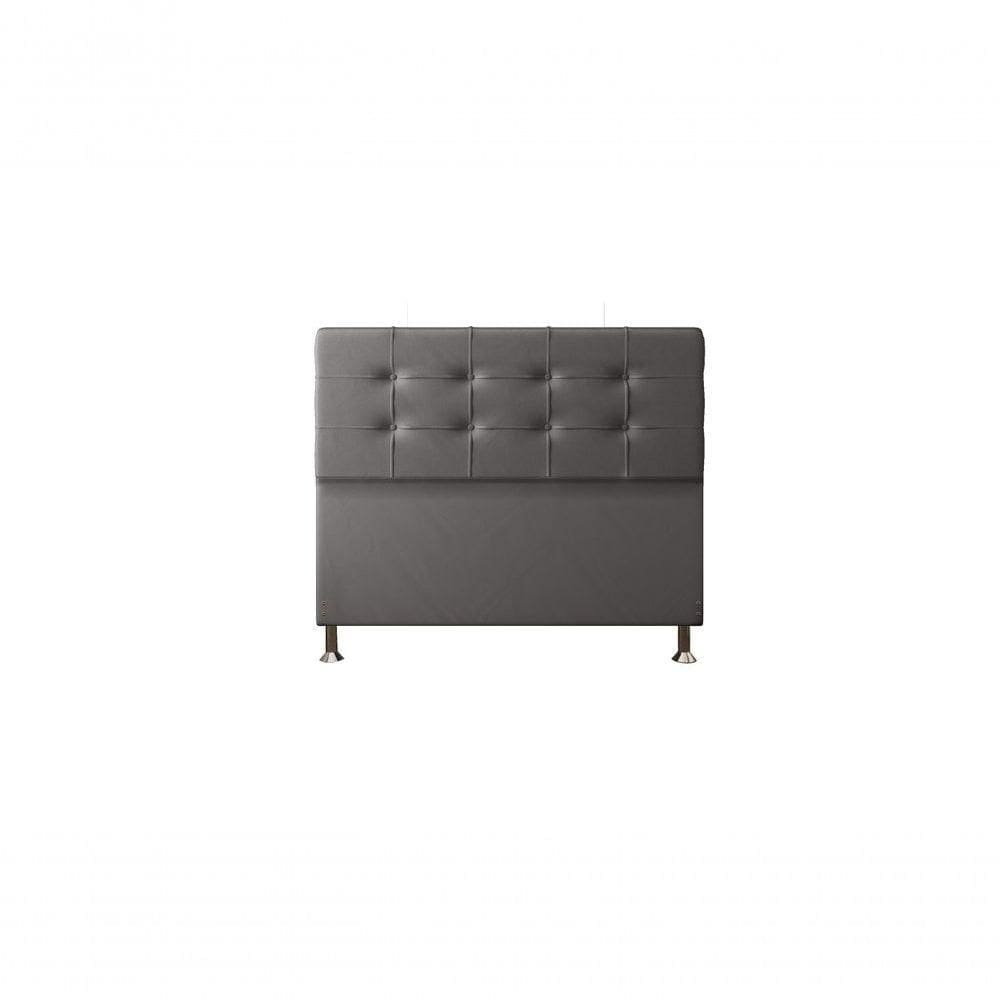 Cabeceira Atenas 1,40 Cm Cama Box Solteiro Suede Cinza